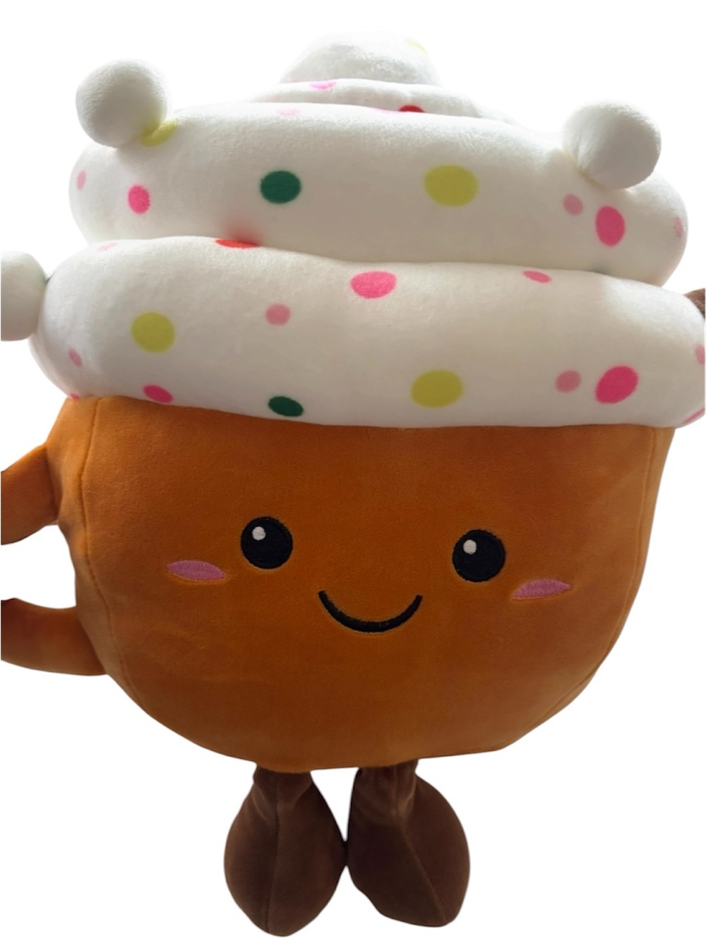 NWT Smiling Hot Chocolate Mug Plush Sprinkle Marshmallow Top Hug Me
